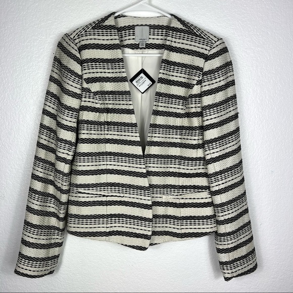 HALOGEN (Nordstrom ) Tweed Jacket Radiant Black size S - Picture 1 of 7